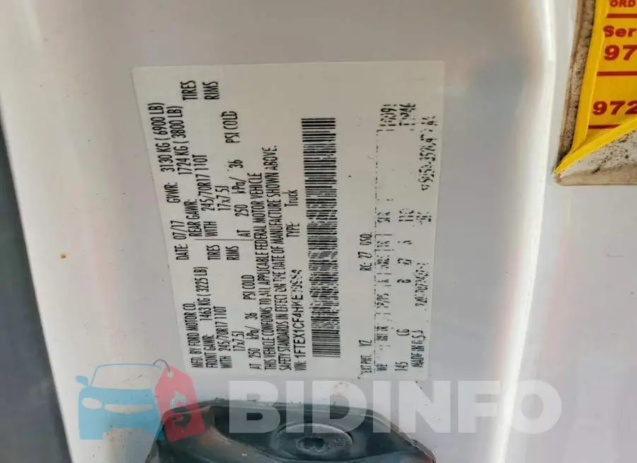 1FTEX1CF4HKE39984 Photo# 12