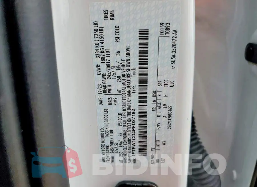1FTFW1CD4PFD27182 Photo# 12