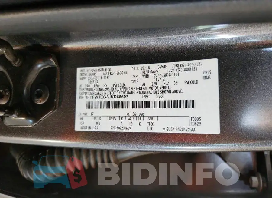 1FTFW1EG3JKD68697 Photo# 12