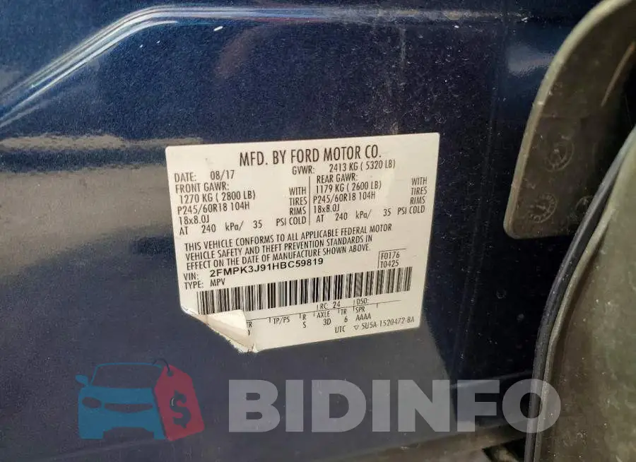 2FMPK3J91HBC59819 Photo# 13