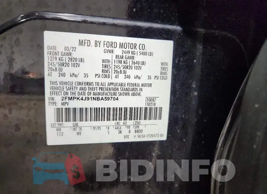 2FMPK4J91NBA59704 Photo# 13
