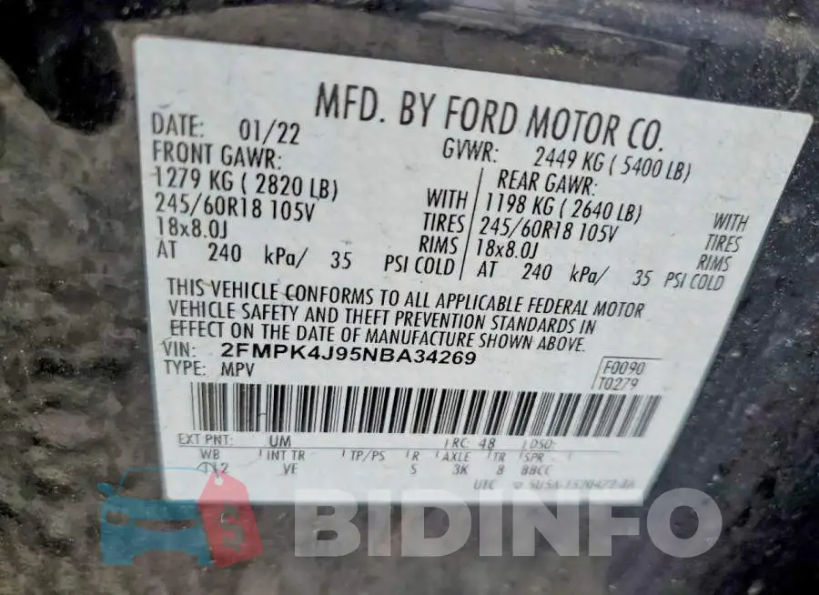 2FMPK4J95NBA34269 Photo# 14