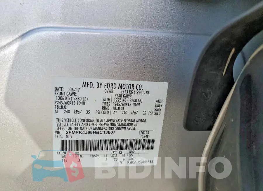 2FMPK4J99HBC13807 Photo# 13