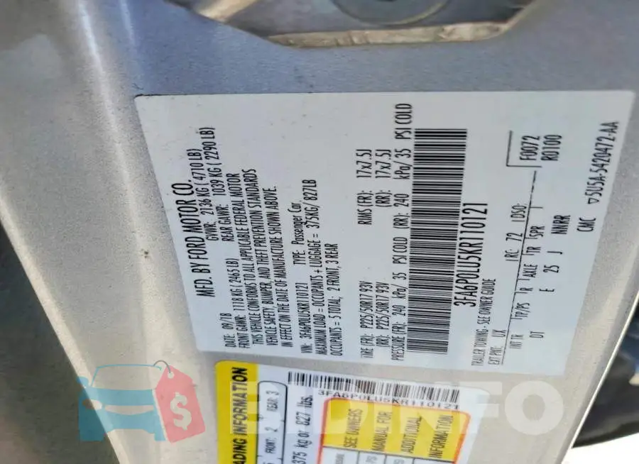 3FA6P0LU5KR110121 Photo# 13