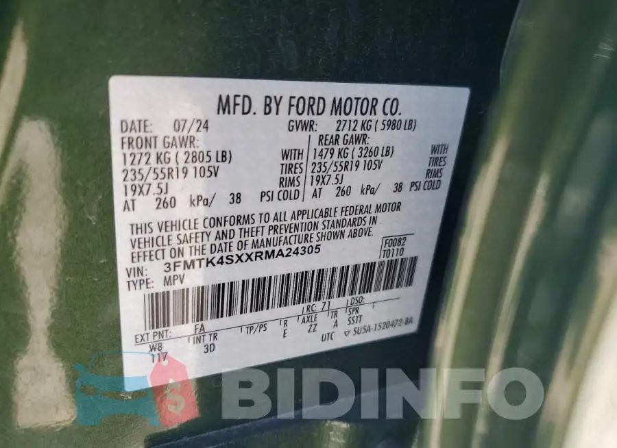 3FMTK4SXXRMA24305 Photo# 13