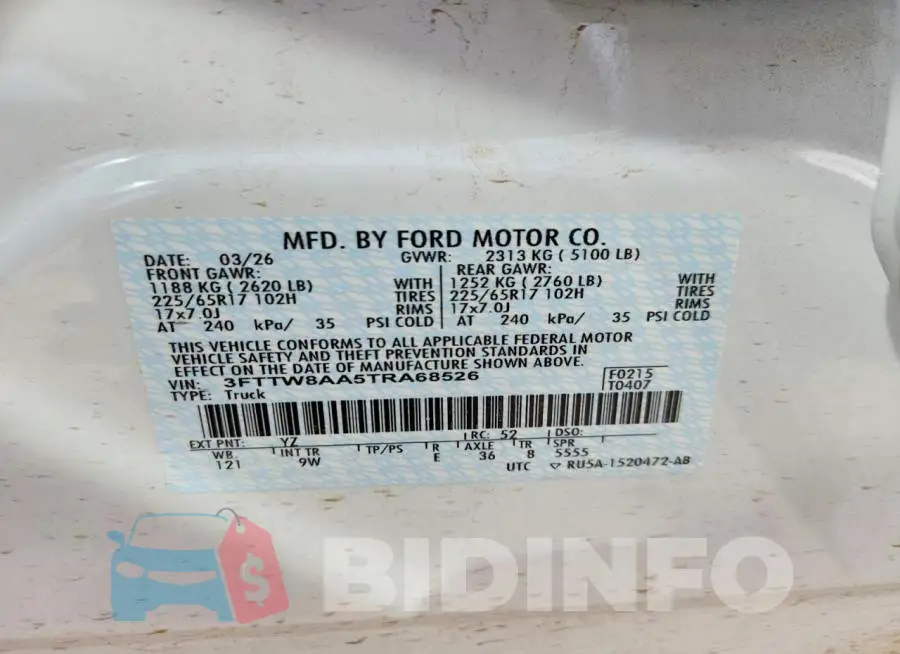 3FTTW8AA5TRA68526 Photo# 12