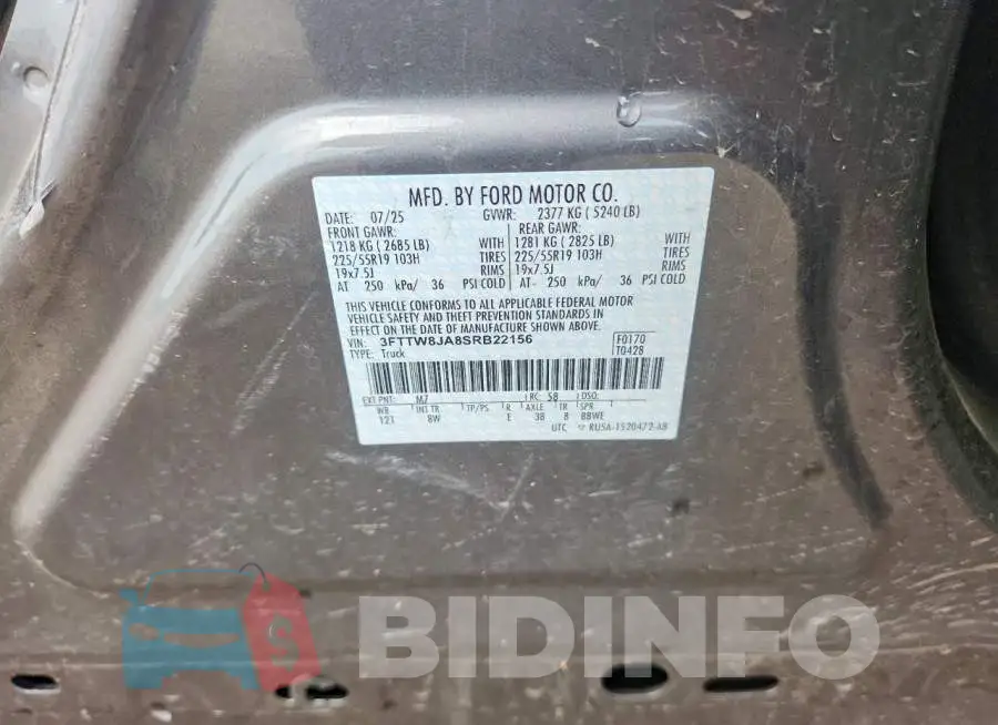 3FTTW8JA8SRB22156 Photo# 12