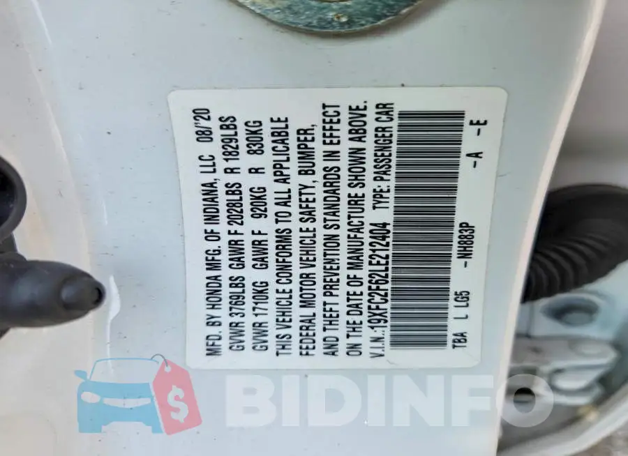 19XFC2F62LE212404 Photo# 12