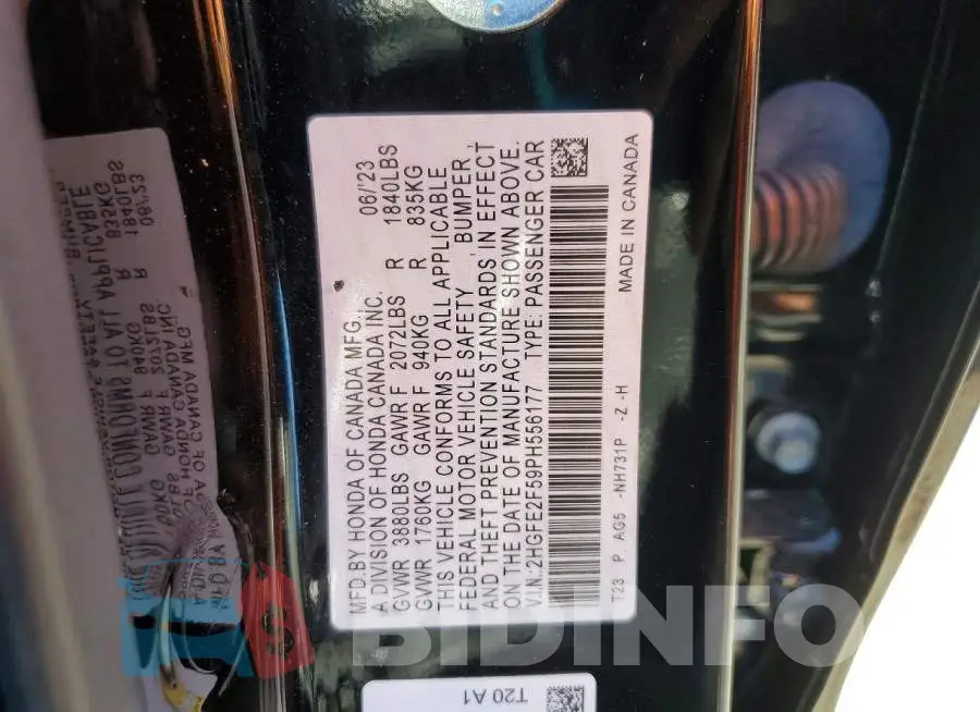2HGFE2F59PH556177 Photo# 12