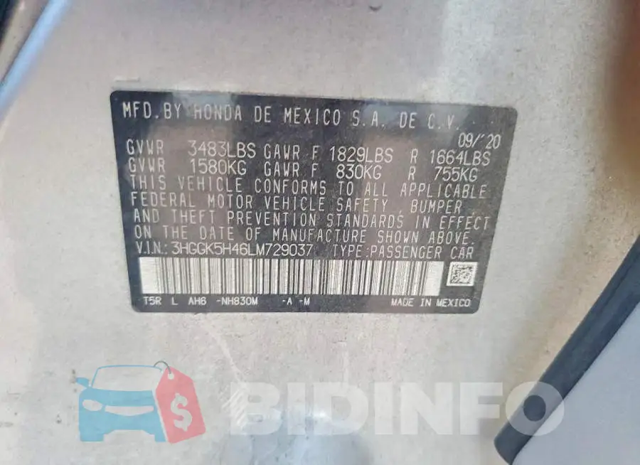 3HGGK5H46LM729037 Photo# 12