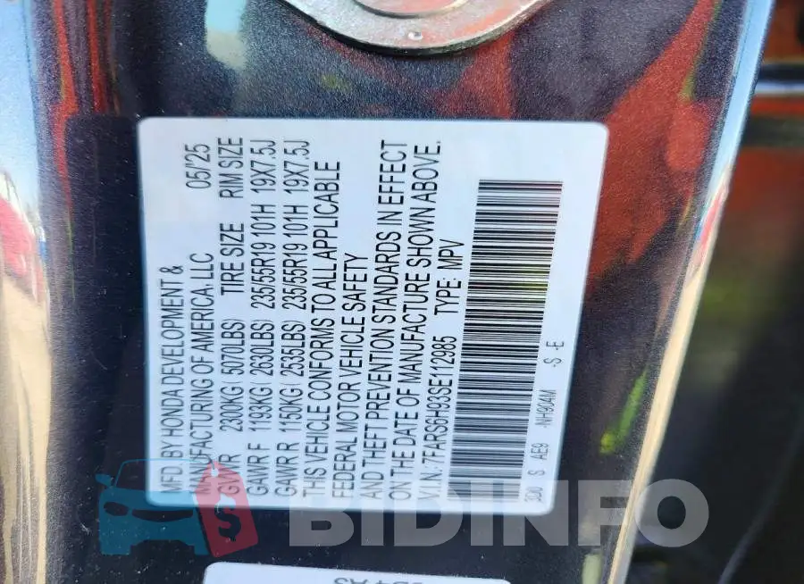 7FARS6H93SE112985 Photo# 14