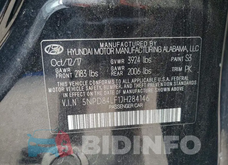 5NPD84LF1JH284146 Photo# 13