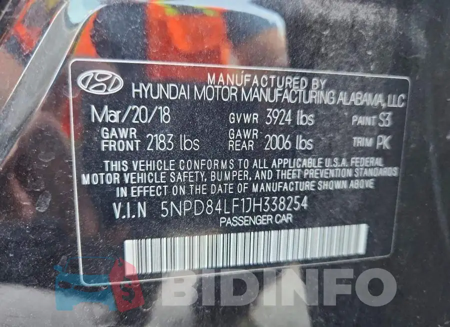 5NPD84LF1JH338254 Photo# 12