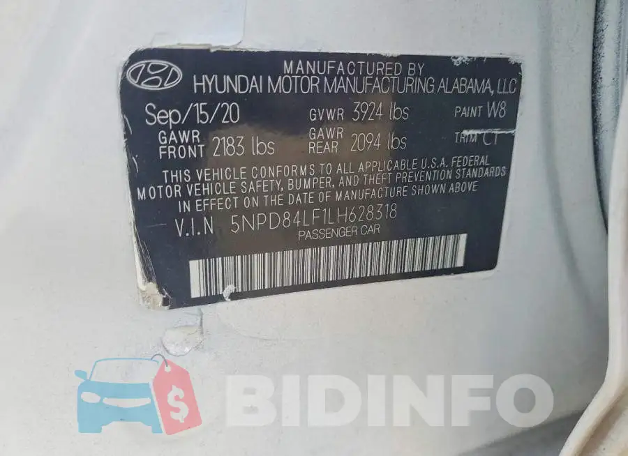 5NPD84LF1LH628318 Photo# 12