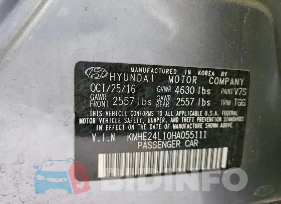 KMHE24L10HA055111 Photo# 12