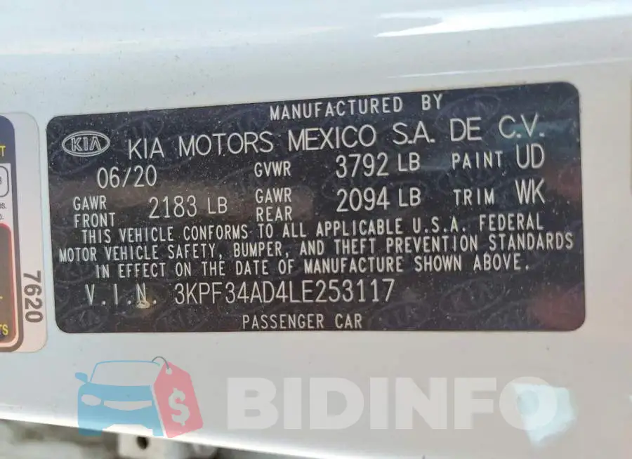 3KPF34AD4LE253117 Photo# 12