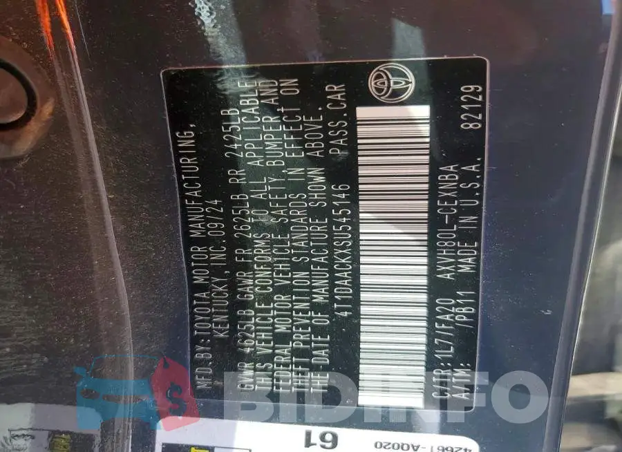4T1DAACKXSU545146 Photo# 12
