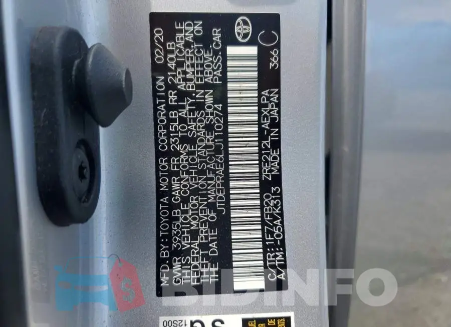 JTDEPRAE6LJ110274 Photo# 12