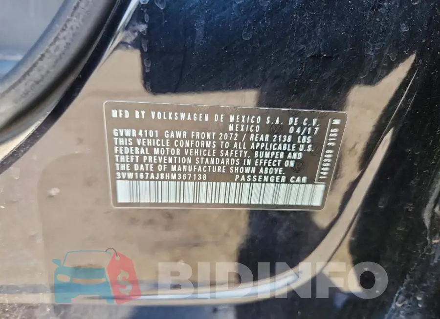 3VW167AJ8HM367138 Photo# 12