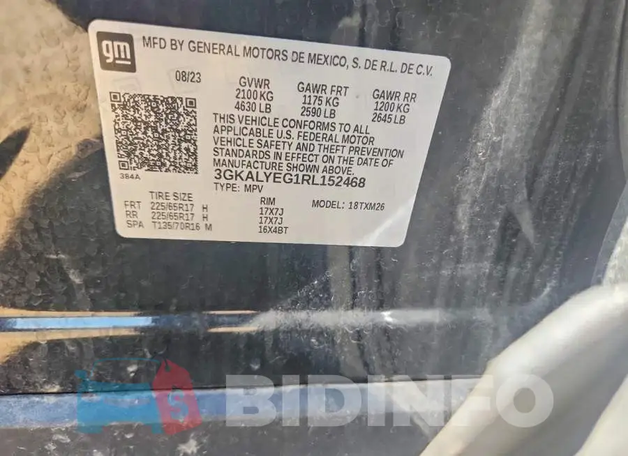 3GKALYEG1RL152468 Photo# 12