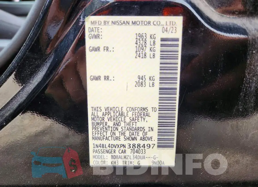 1N4BL4DVXPN388497 Photo# 13