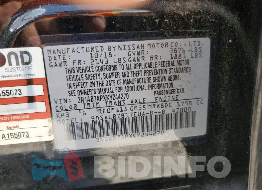 3N1AB7APXKY244270 Photo# 12