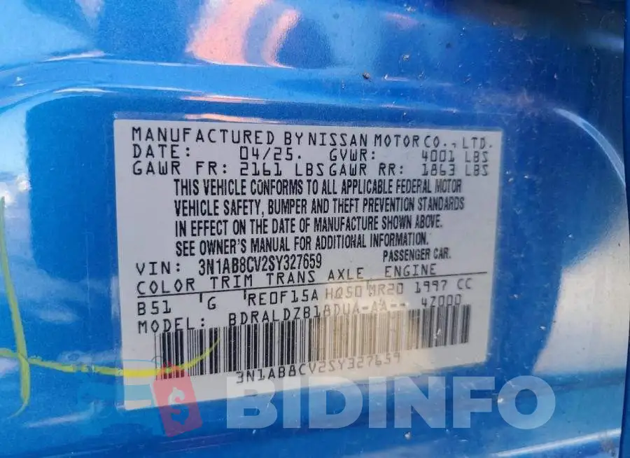 3N1AB8CV2SY327659 Photo# 13