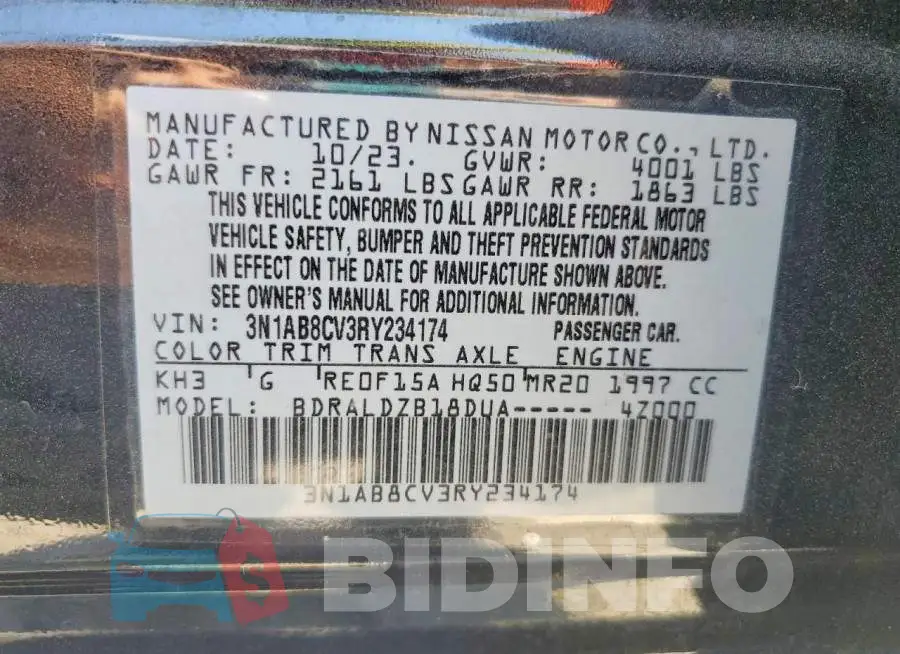 3N1AB8CV3RY234174 Photo# 12