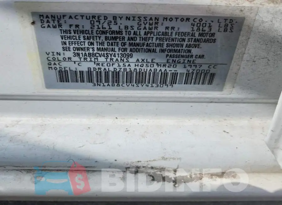 3N1AB8CV4SY413099 Photo# 13