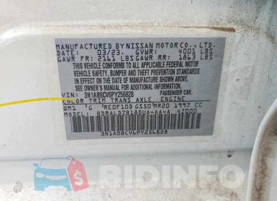3N1AB8CV6PY256828 Photo# 12