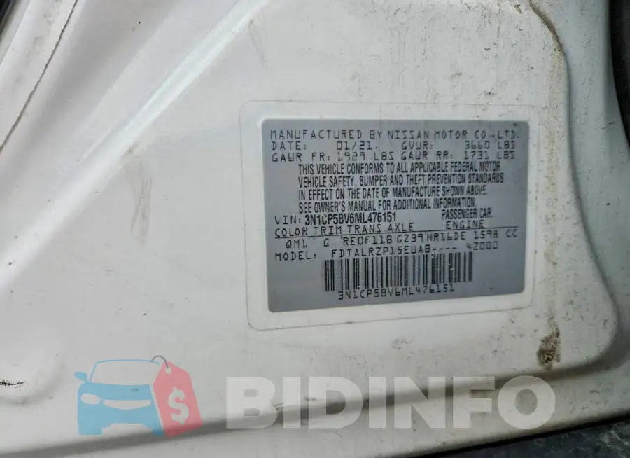 3N1CP5BV6ML476151 Photo# 13