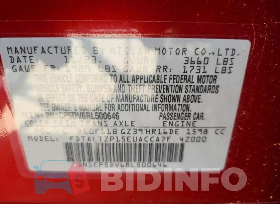 3N1CP5DV6RL500646 Photo# 13