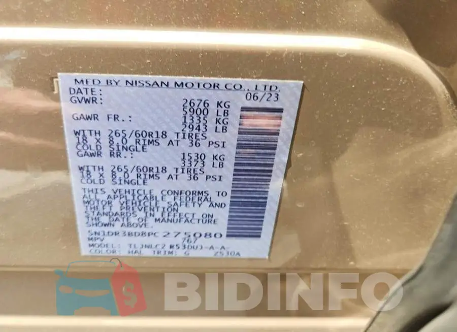 5N1DR3BD8PC275080 Photo# 13