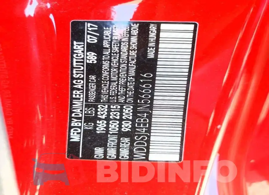 WDDSJ4EB4JN566616 Photo# 12