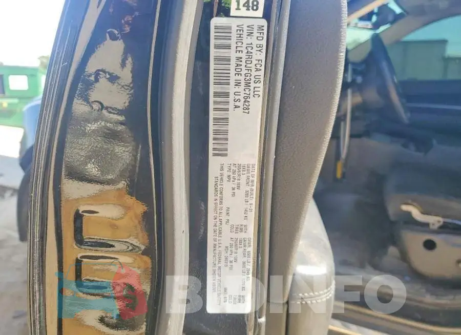 1C4RDJFG3MC764287 Photo# 13