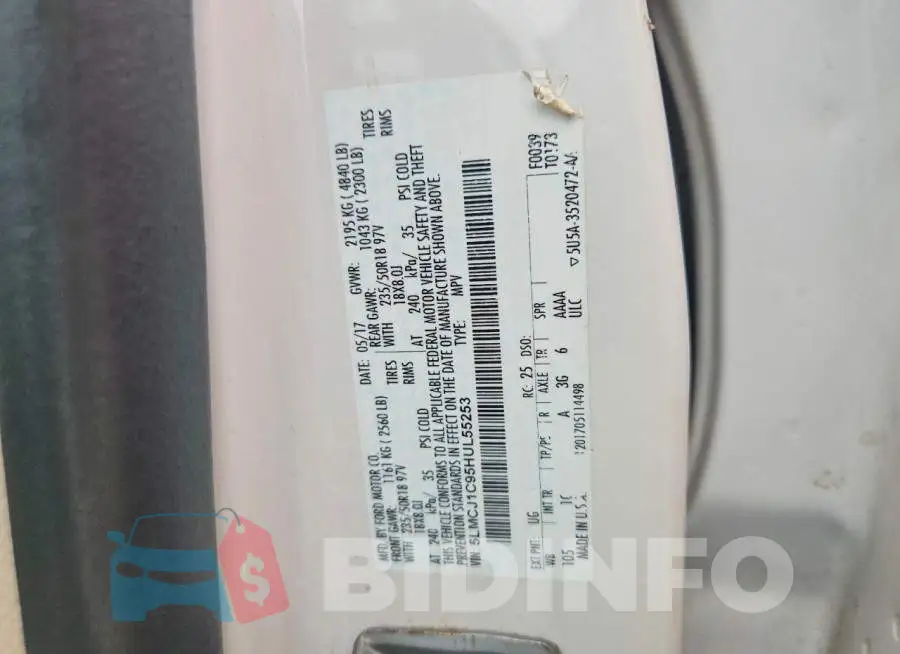 5LMCJ1C95HUL55253 Photo# 12