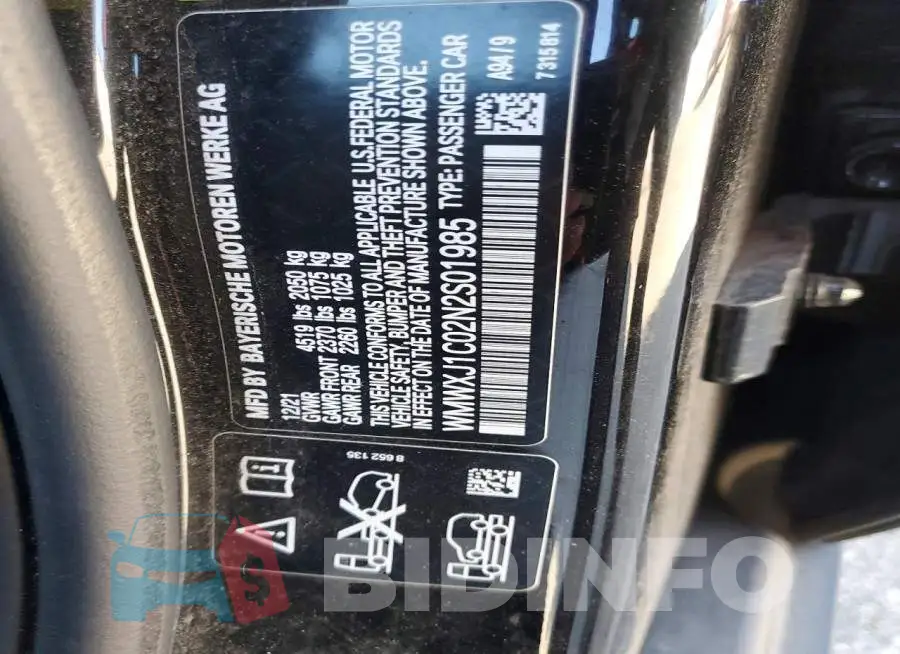 WMWXJ1C02N2S01985 Photo# 14