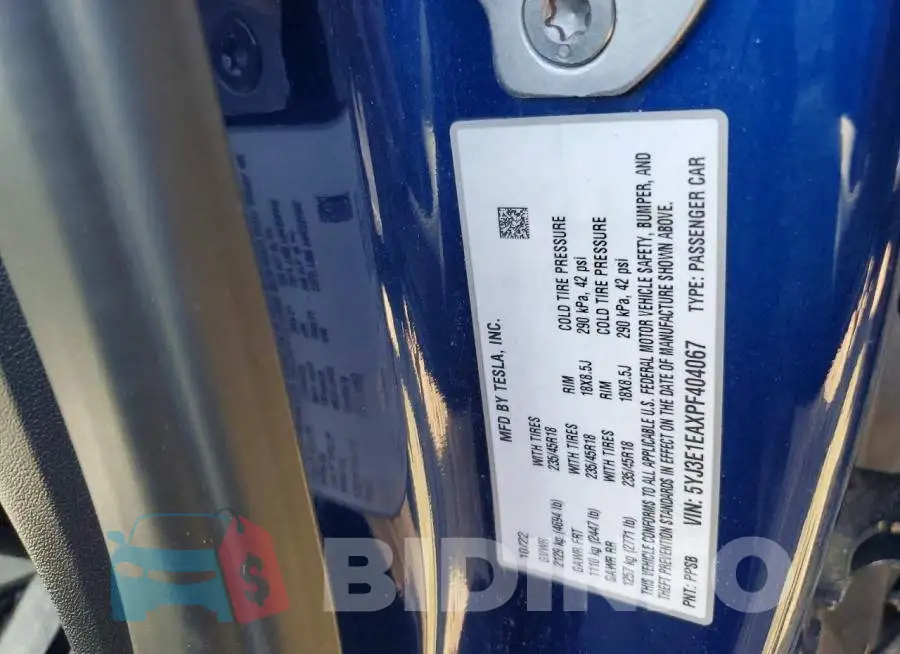5YJ3E1EAXPF404067 Photo# 12