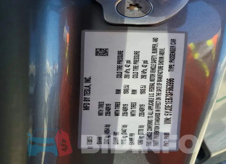 5YJ3E1EB7SF963996 Photo# 13