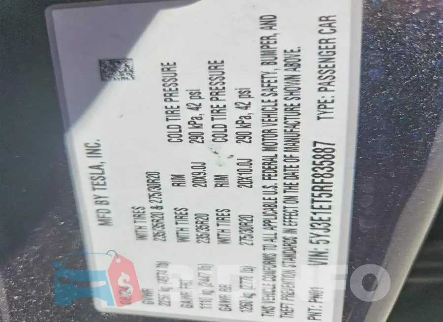 5YJ3E1ET5RF835887 Photo# 13