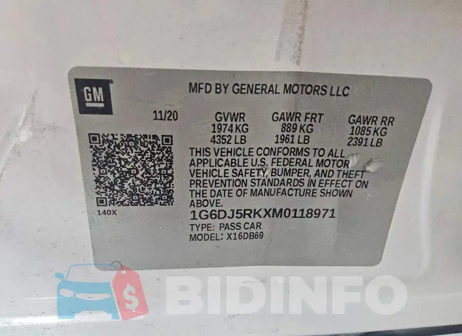 1G6DJ5RKXM0118971 Photo# 12