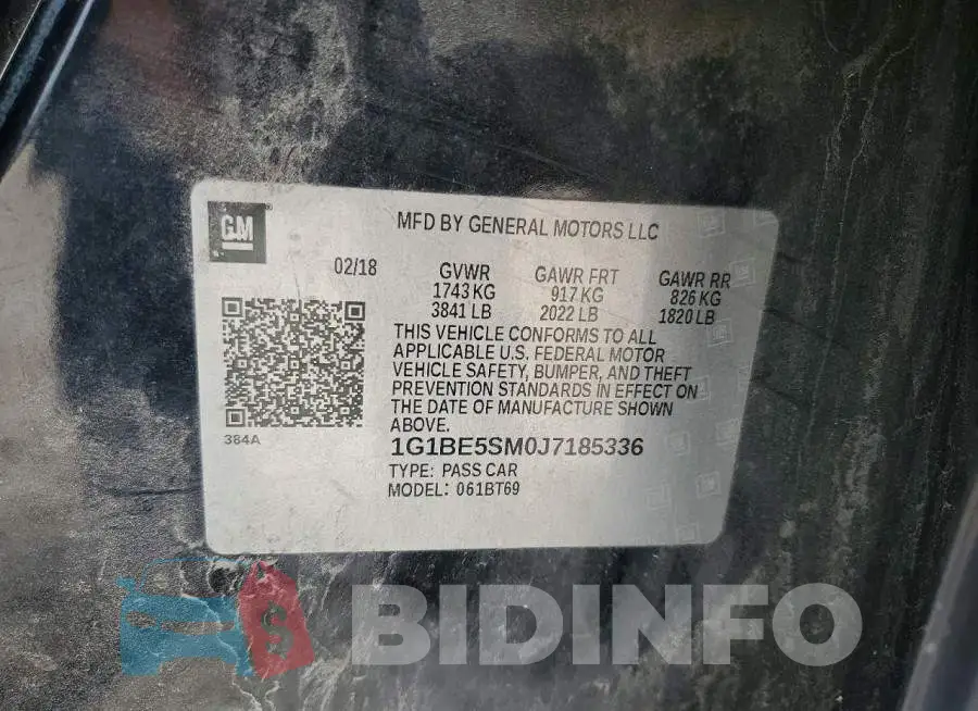 1G1BE5SM0J7185336 Photo# 12