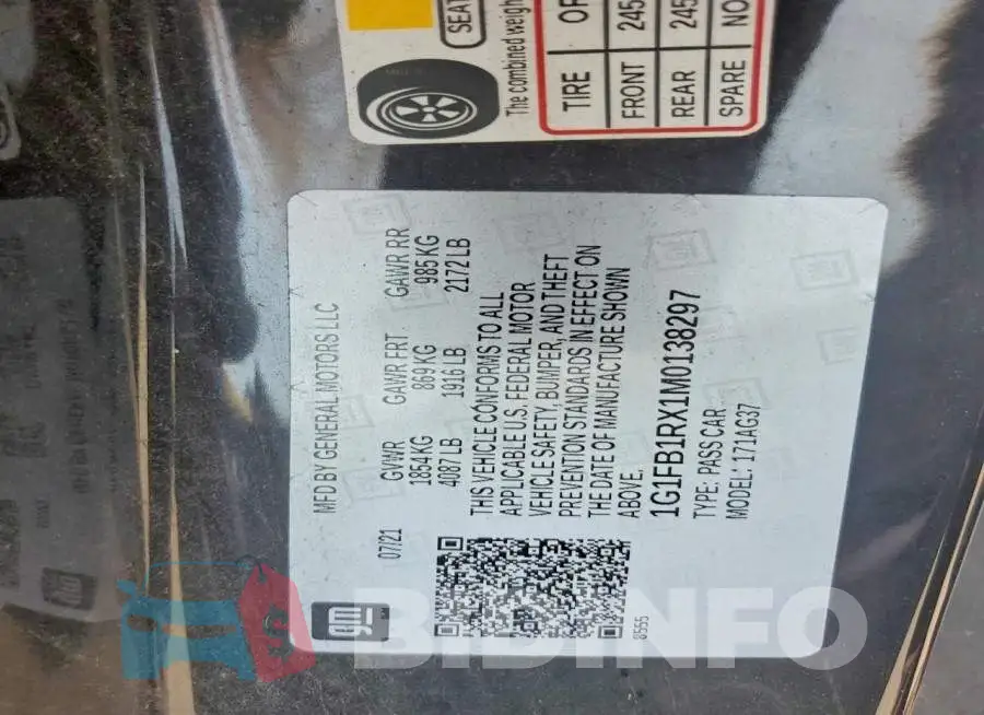 1G1FB1RX1M0138297 Photo# 12