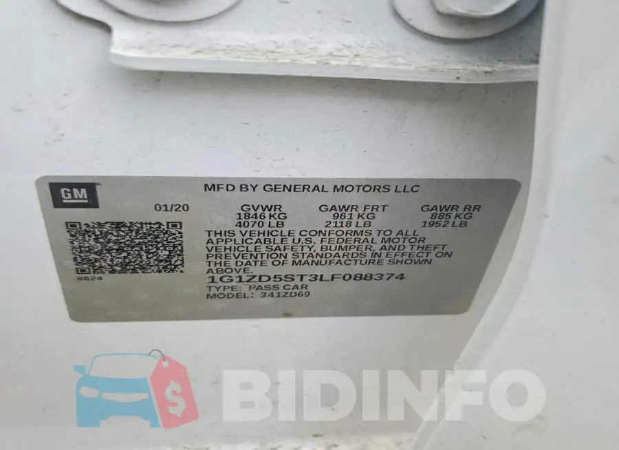 1G1ZD5ST3LF088374 Photo# 13