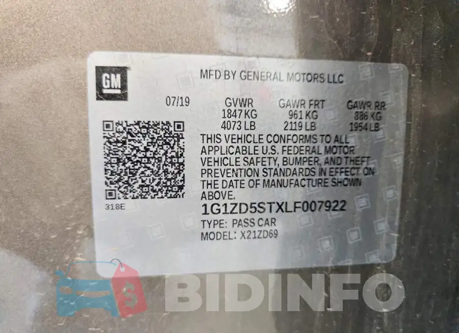 1G1ZD5STXLF007922 Photo# 12