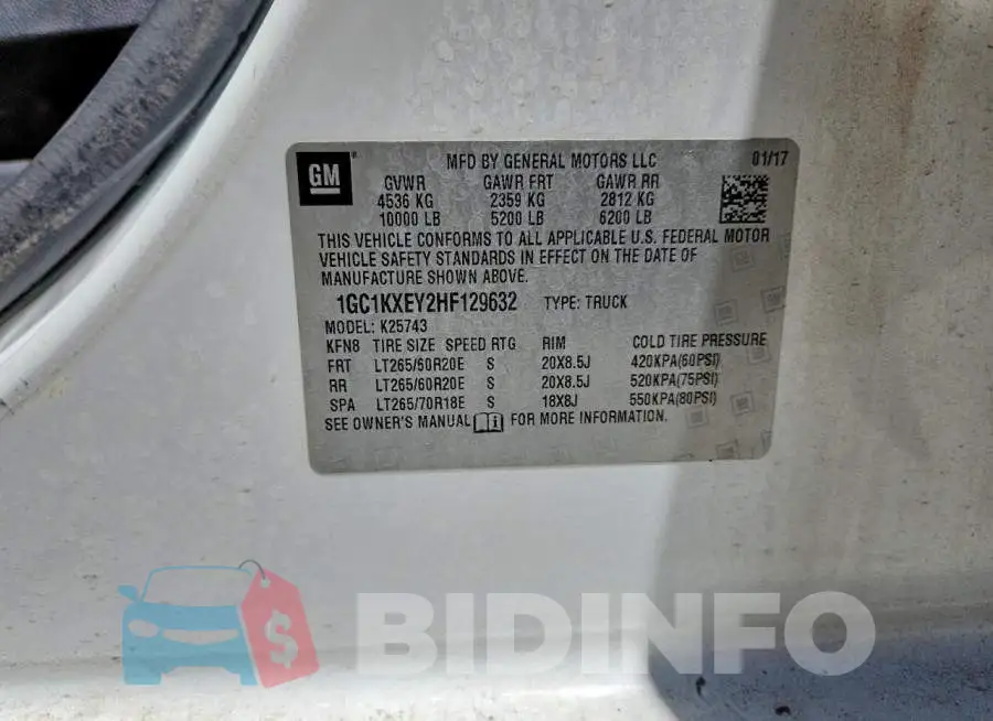 1GC1KXEY2HF129632 Photo# 12