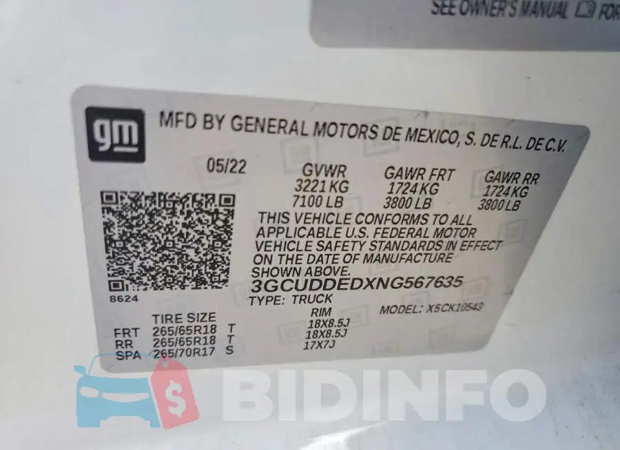 3GCUDDEDXNG567635 Photo# 12