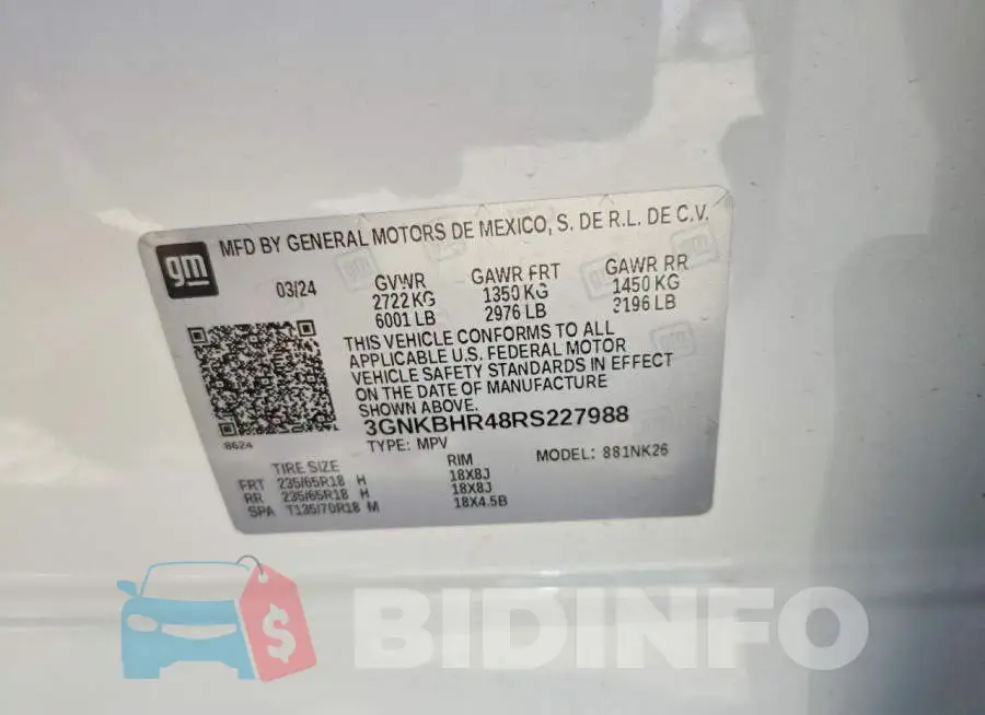 3GNKBHR48RS227988 Photo# 12