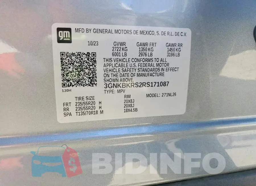 3GNKBKRS2RS171087 Photo# 13