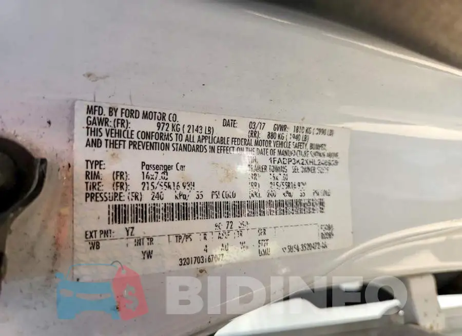 1FADP3K2XHL246955 Photo# 12